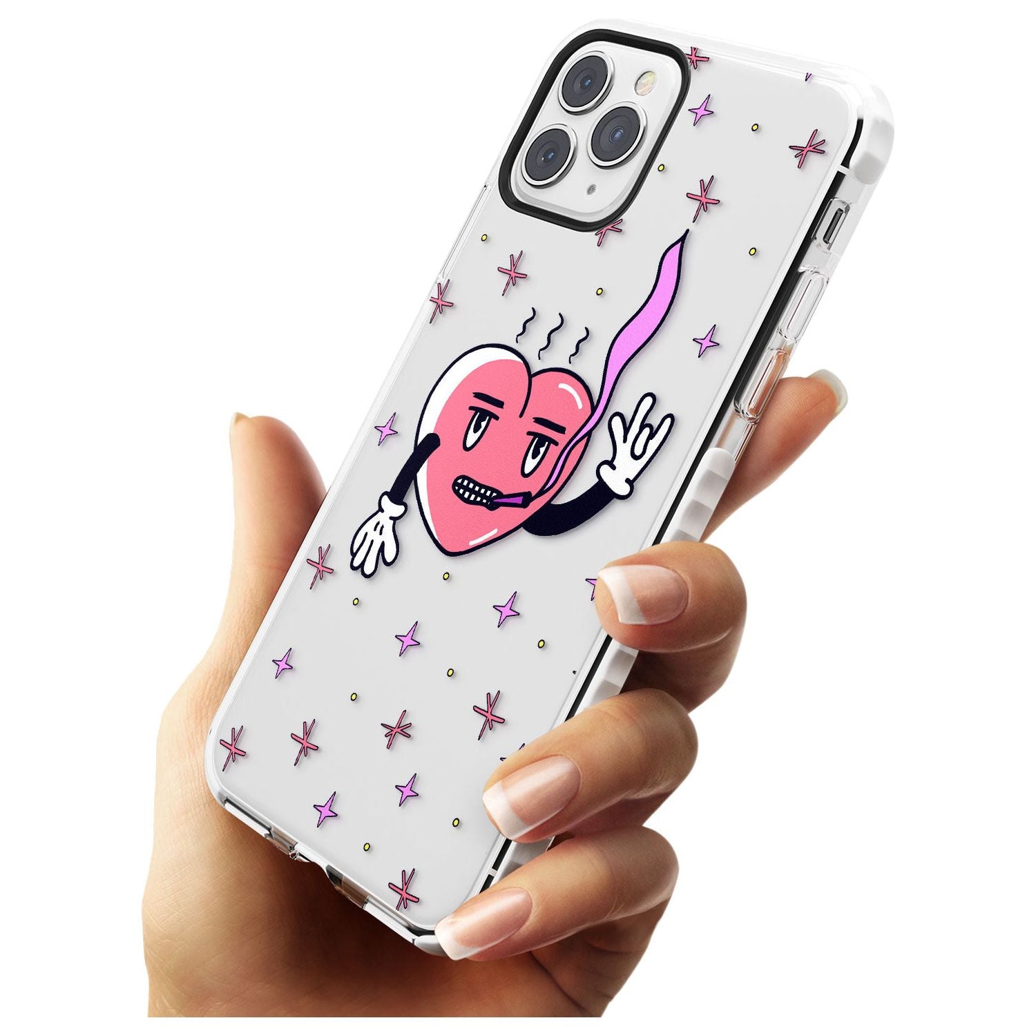 Rock n Roll Heart (Clear) Impact Phone Case for iPhone 11 Pro Max