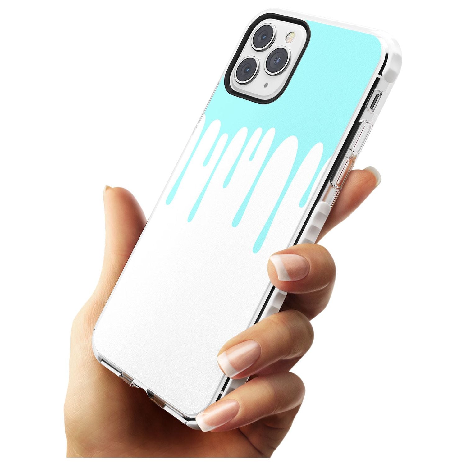 Melted Effect: Teal & White iPhone Case Impact Phone Case Warehouse 11 Pro Max