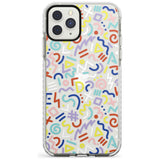 Colourful Mixed Shapes Retro Pattern Design Impact Phone Case for iPhone 11 Pro Max