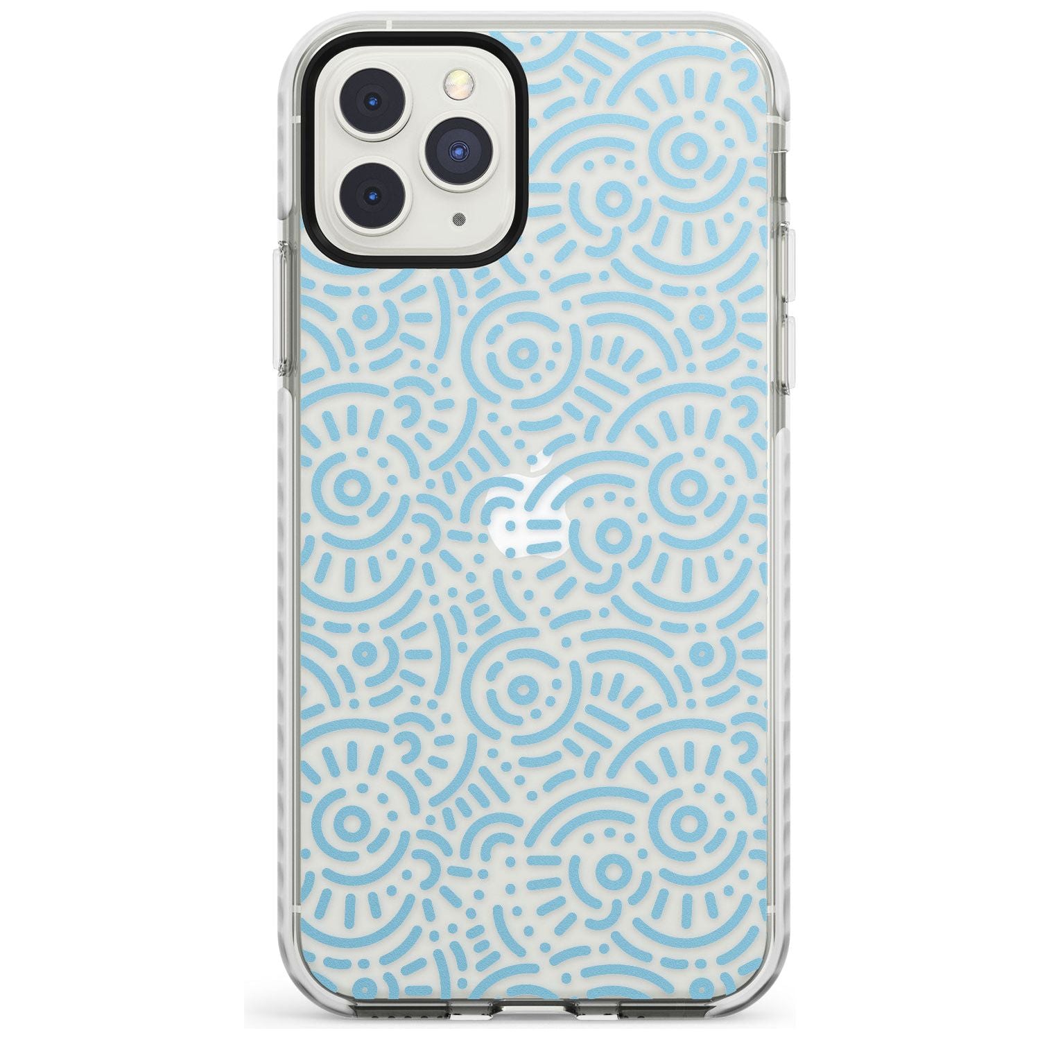 Light Blue Pattern Memphis Retro Pattern Design Impact Phone Case for iPhone 11 Pro Max