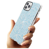 Light Blue Pattern Memphis Retro Pattern Design Impact Phone Case for iPhone 11 Pro Max