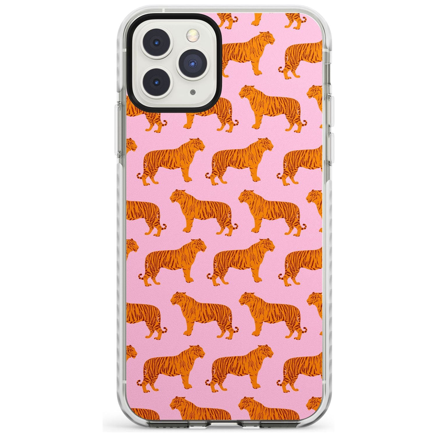 Tigers on Pink Pattern Impact Phone Case for iPhone 11 Pro Max