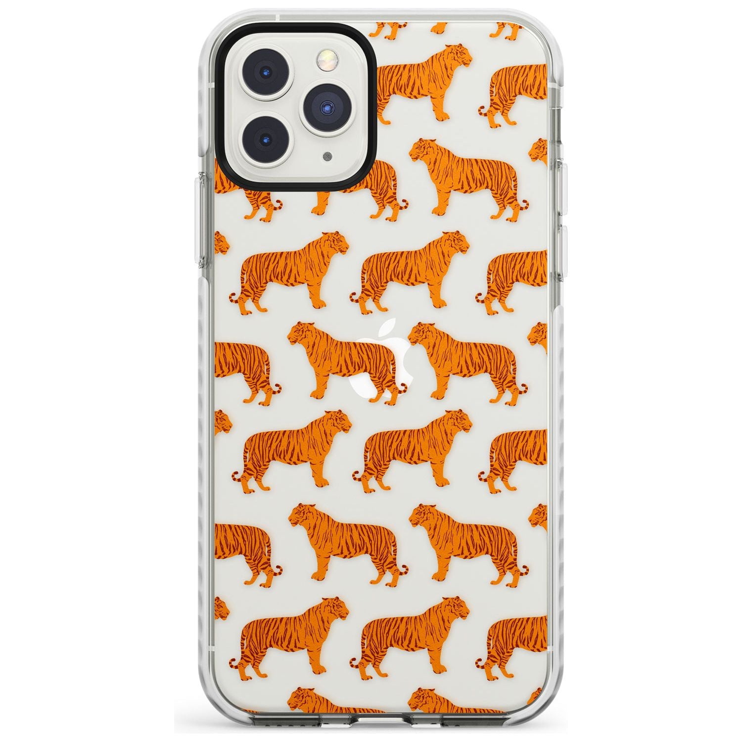 Tigers on Clear Pattern Impact Phone Case for iPhone 11 Pro Max