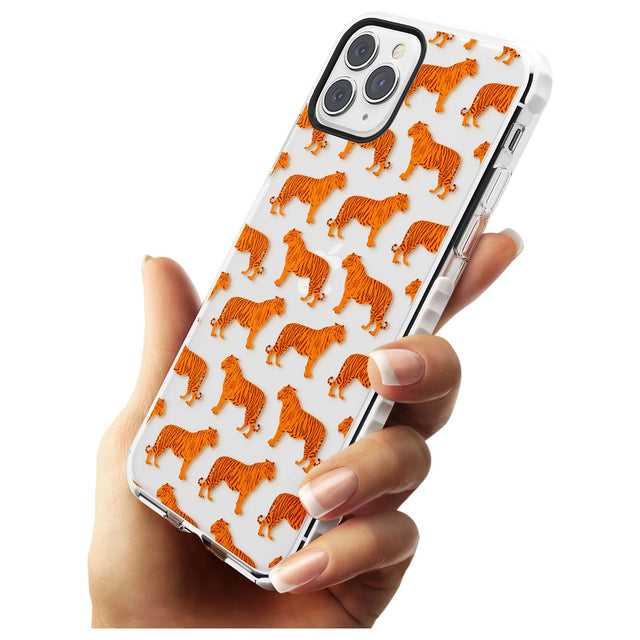 Tigers on Clear Pattern Impact Phone Case for iPhone 11 Pro Max