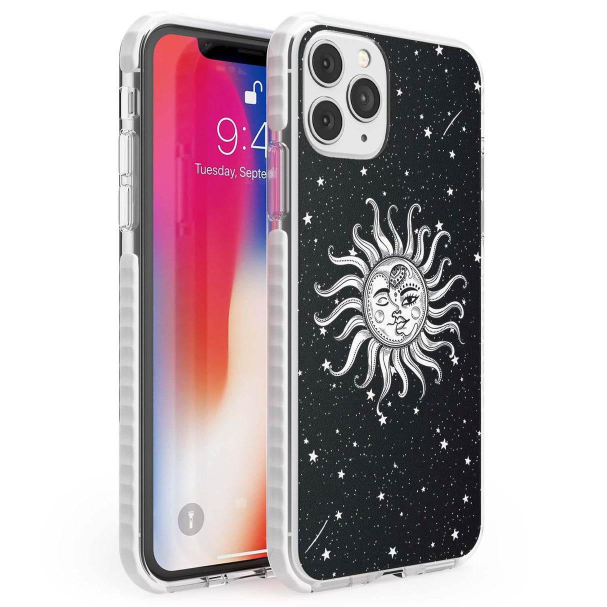 Mystic Sun Moon Phone Case iPhone 11 Pro Max / Impact Case,iPhone 11 Pro / Impact Case,iPhone 12 Pro / Impact Case,iPhone 12 Pro Max / Impact Case Blanc Space