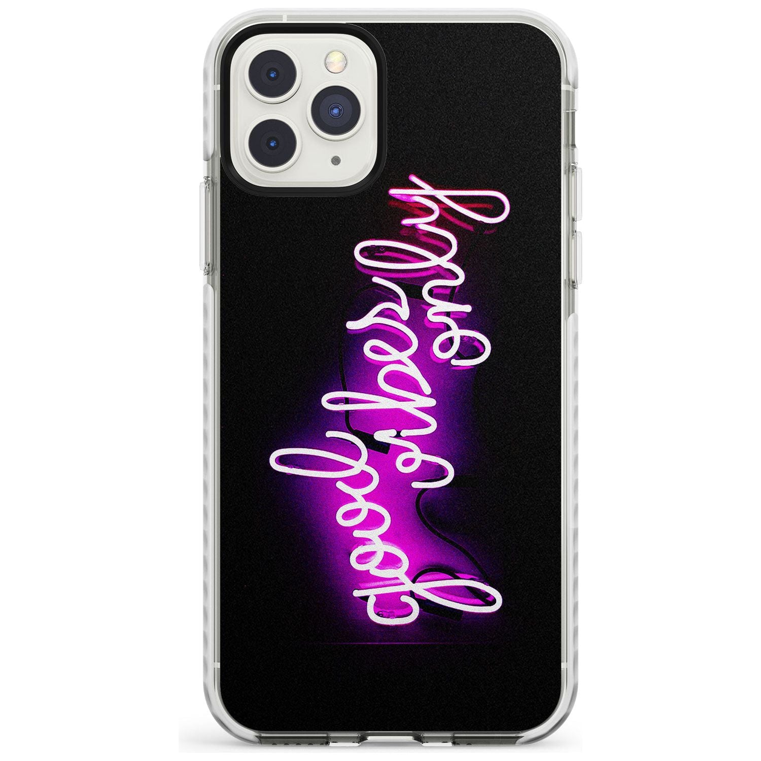 Good Vibes Only Pink Neon iPhone Case  Impact Case Phone Case - Case Warehouse