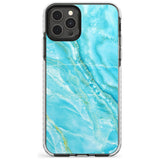 Bright Blue Onyx Marble Texture Slim TPU Phone Case for iPhone 11 Pro Max