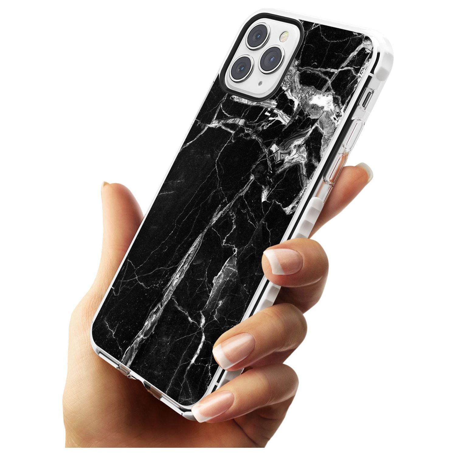 Black Onyx Marble Texture Slim TPU Phone Case for iPhone 11 Pro Max