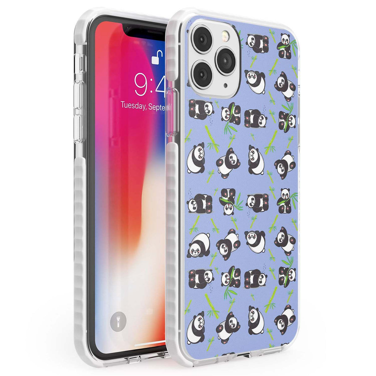 Panda Pattern Phone Case iPhone 11 Pro Max / Impact Case,iPhone 11 Pro / Impact Case,iPhone 12 Pro / Impact Case,iPhone 12 Pro Max / Impact Case Blanc Space