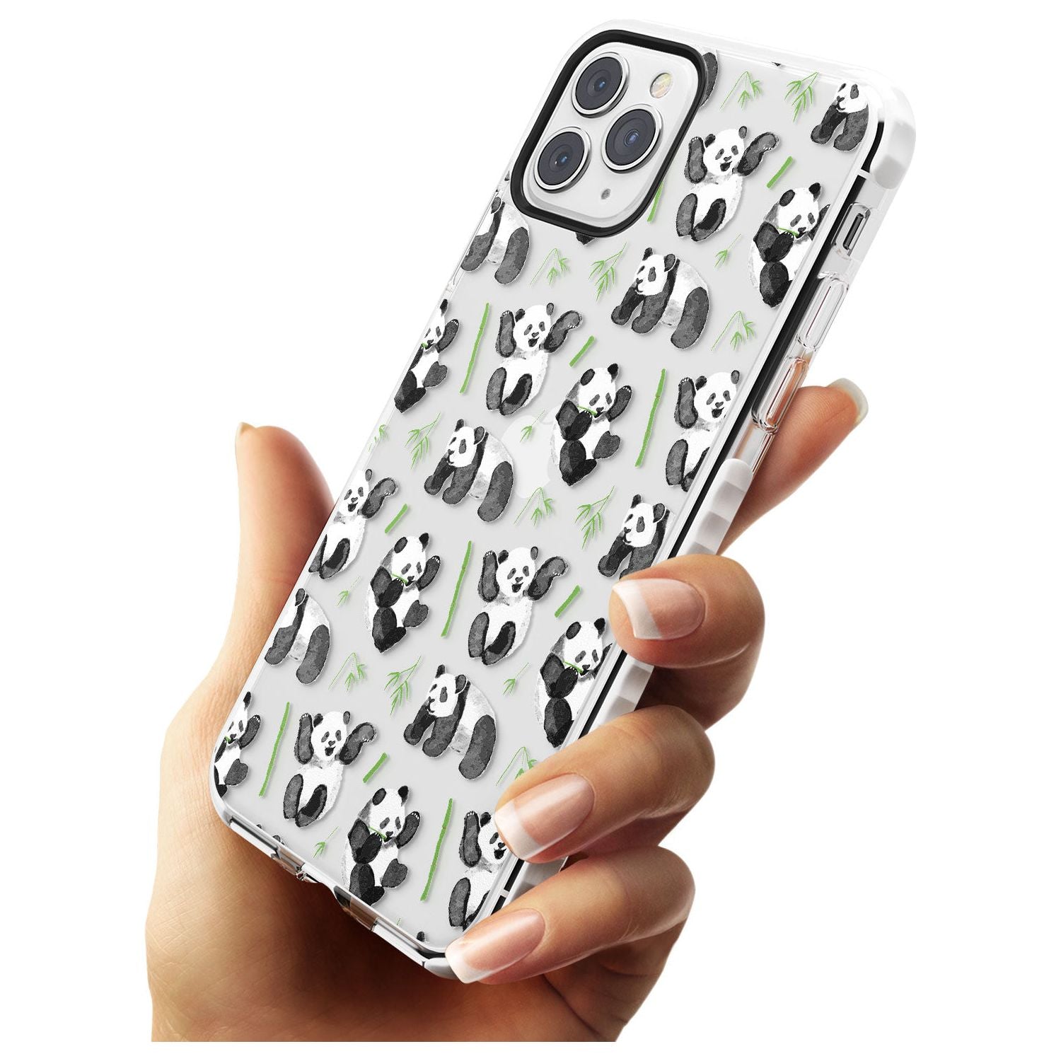 Watercolour Panda Pattern Slim TPU Phone Case for iPhone 11 Pro Max