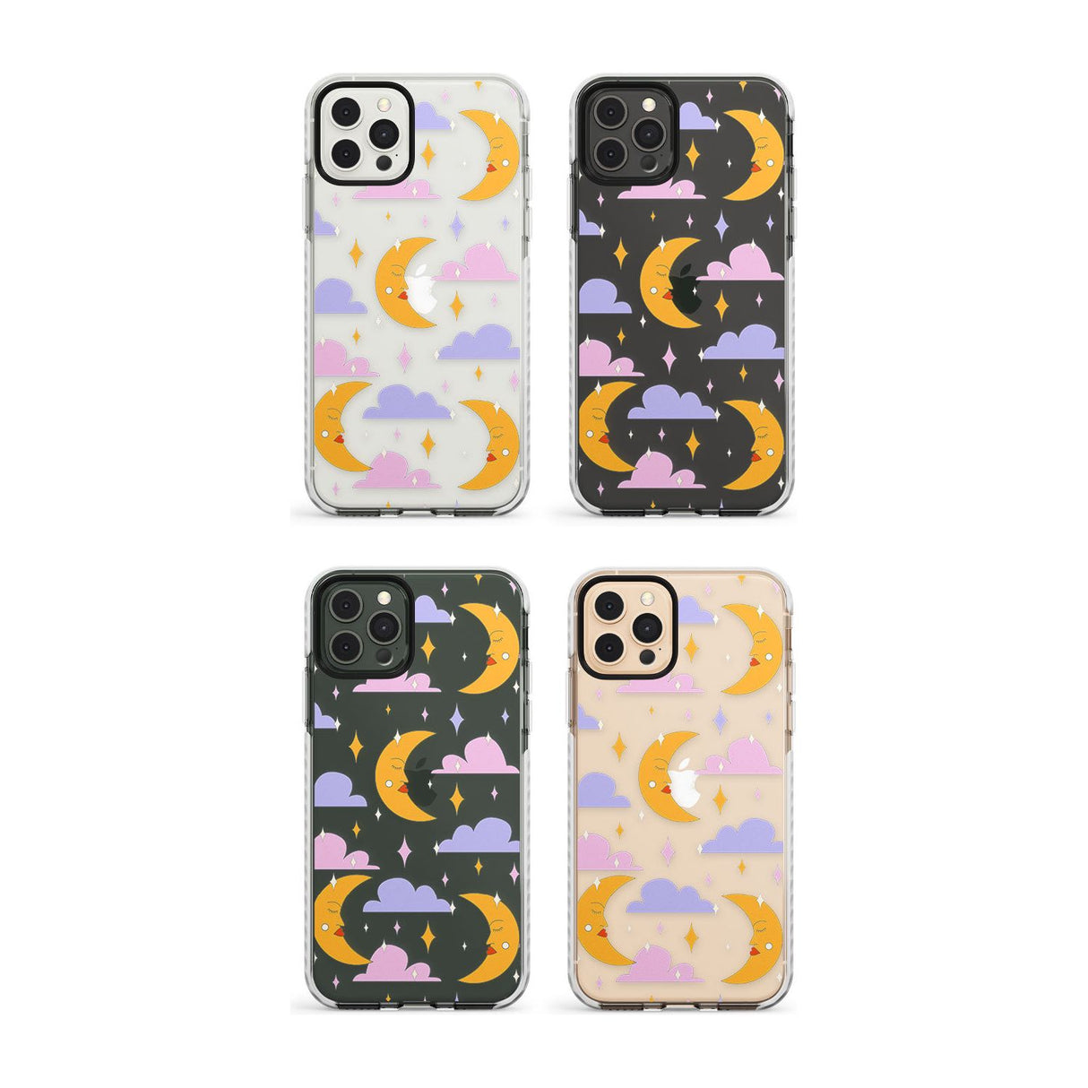 Moons & Clouds Impact Phone Case for iPhone 11, iphone 12