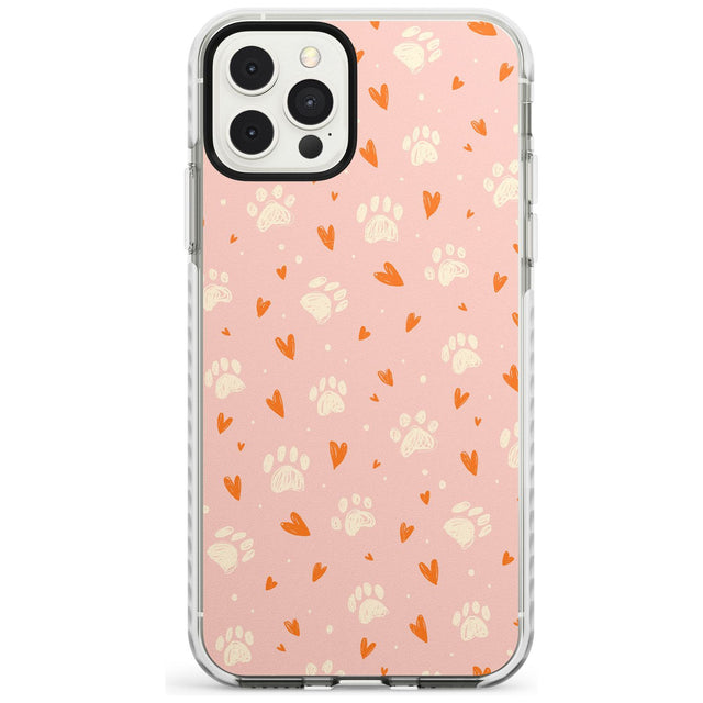Paws & Hearts Pattern Slim TPU Phone Case for iPhone 11 Pro Max