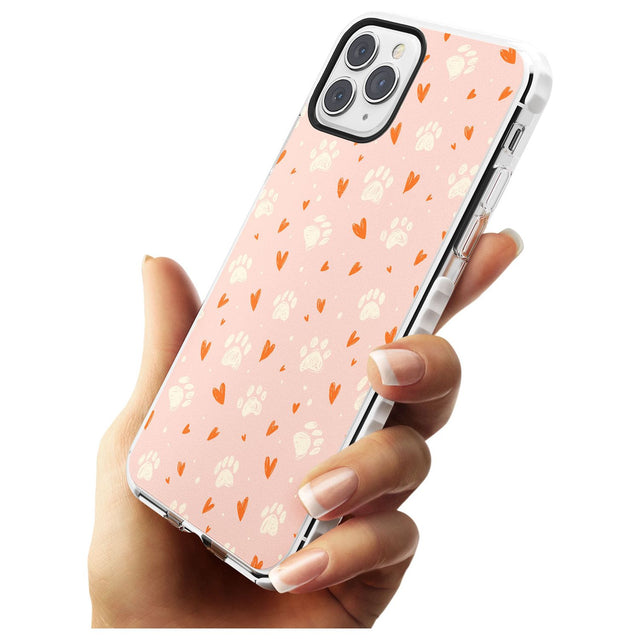 Paws & Hearts Pattern Slim TPU Phone Case for iPhone 11 Pro Max