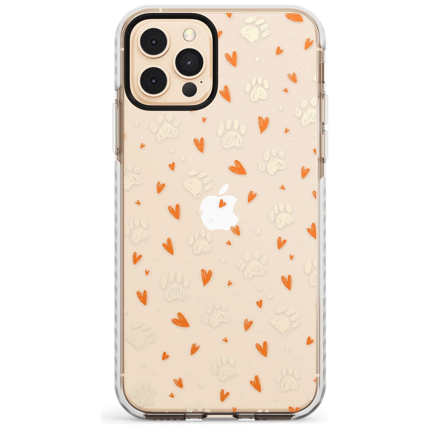 Paws & Hearts Pattern (Clear) Slim TPU Phone Case for iPhone 11 Pro Max