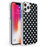 Designer Chic Black Polka Dot Phone Case iPhone 11 Pro Max / Impact Case,iPhone 11 Pro / Impact Case,iPhone 12 Pro / Impact Case,iPhone 12 Pro Max / Impact Case Blanc Space