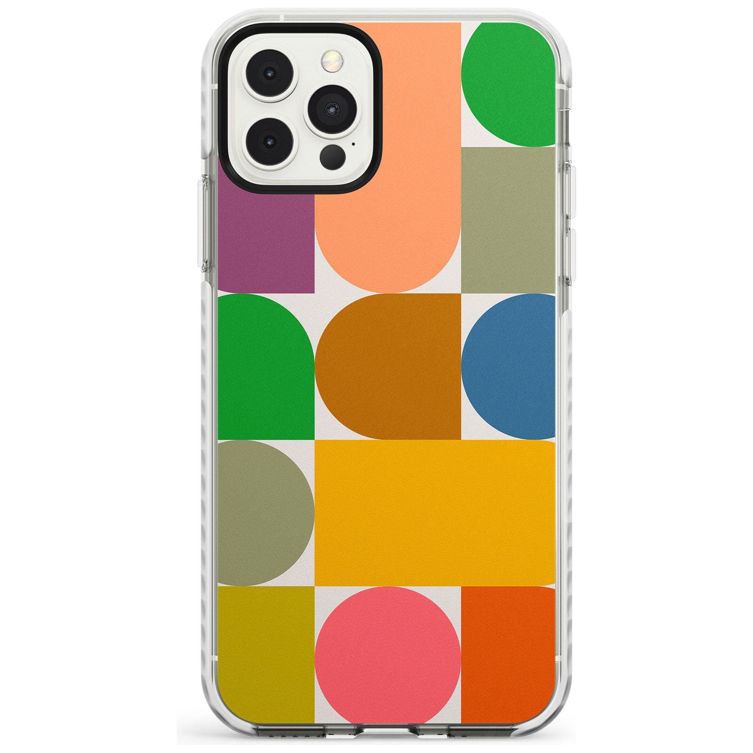 Abstract Retro Shapes: Rainbow Mix Slim TPU Phone Case for iPhone 11 Pro Max