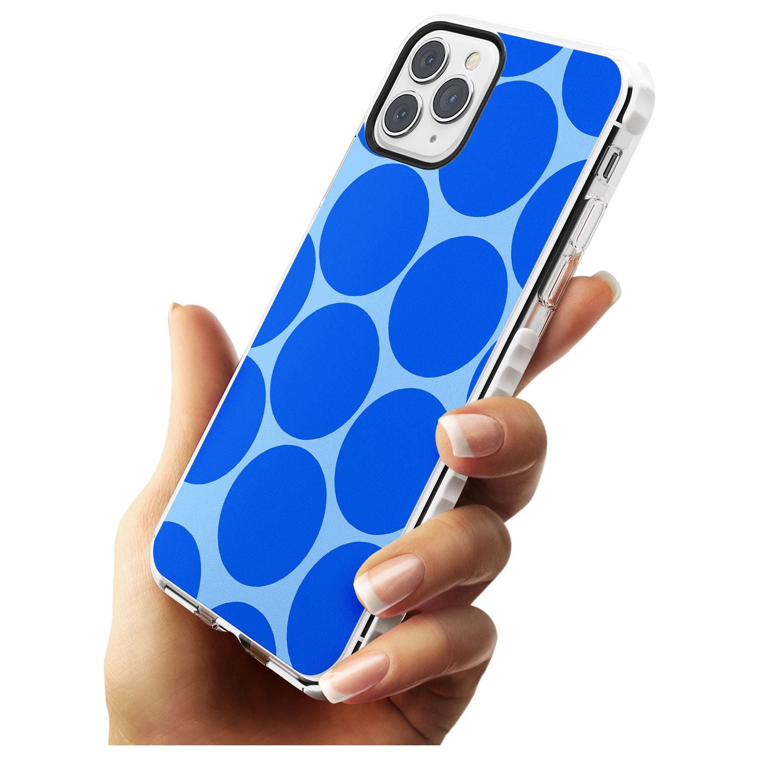 Abstract Retro Shapes: Blue Dots Slim TPU Phone Case for iPhone 11 Pro Max