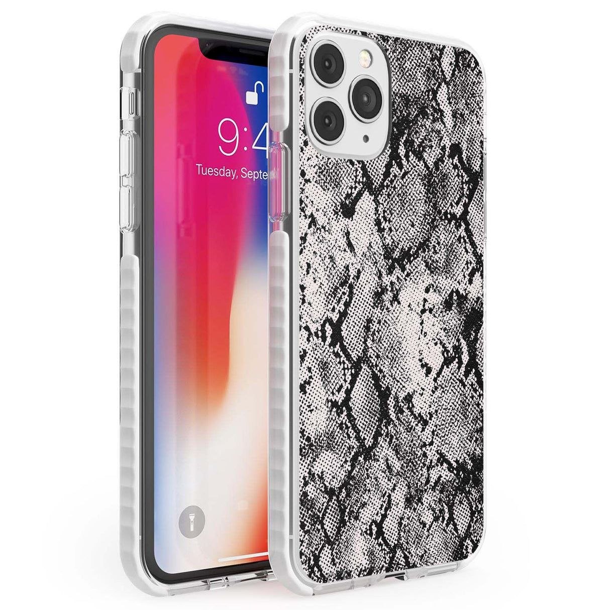Pastel Snakeskin - Grey Phone Case iPhone 11 Pro Max / Impact Case,iPhone 11 Pro / Impact Case,iPhone 12 Pro / Impact Case,iPhone 12 Pro Max / Impact Case Blanc Space