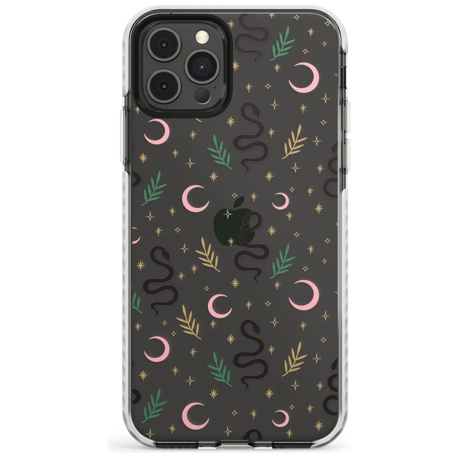 Snake & Moon Pattern (Clear) Slim TPU Phone Case for iPhone 11 Pro Max