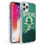 EARTH SUCKS Phone Case iPhone 11 Pro Max / Impact Case,iPhone 11 Pro / Impact Case,iPhone 12 Pro / Impact Case,iPhone 12 Pro Max / Impact Case Blanc Space