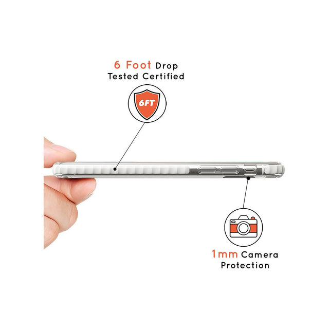 Simplistic Large Grid Pattern White (Transparent) Impact Phone Case for iPhone 11 Pro Max