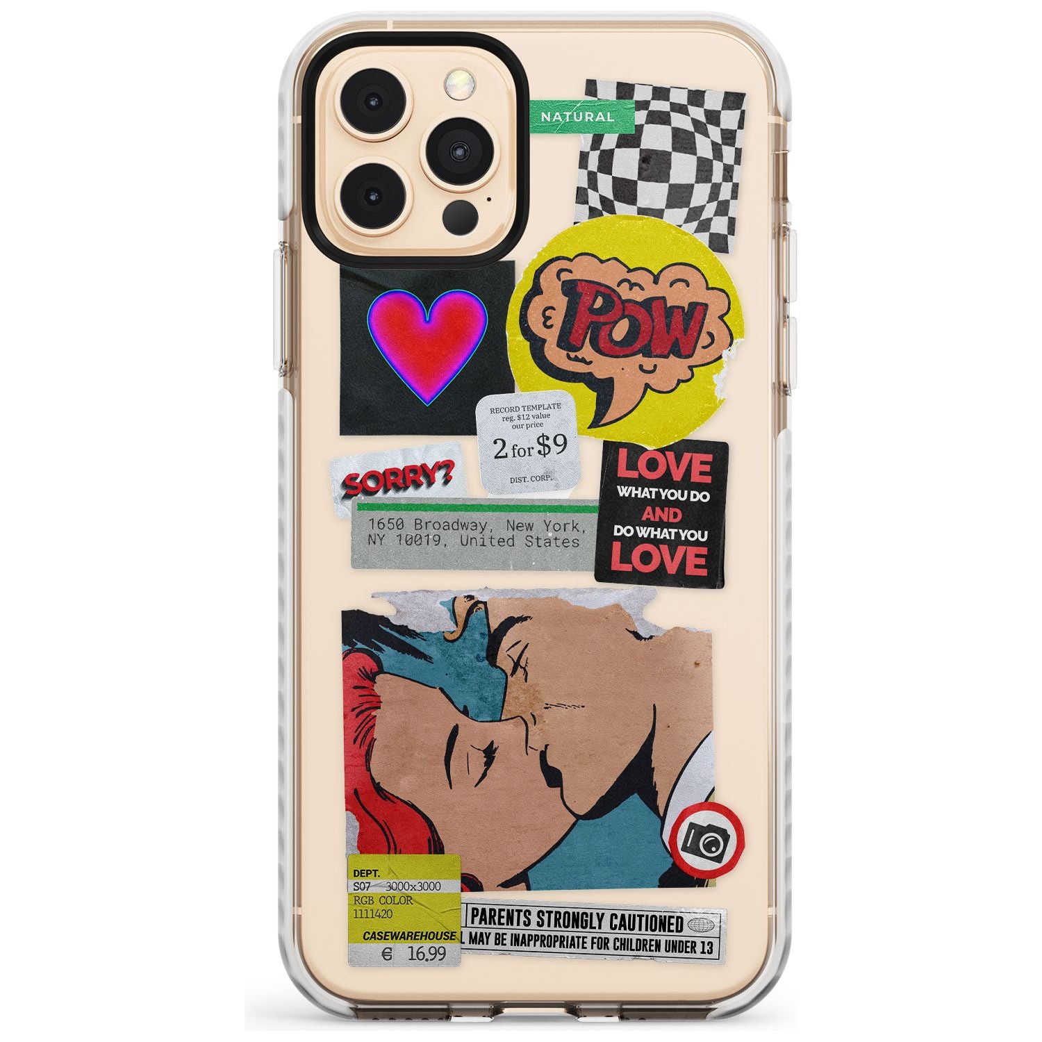 Retro Sticker Mix Slim TPU Phone Case for iPhone 11 Pro Max