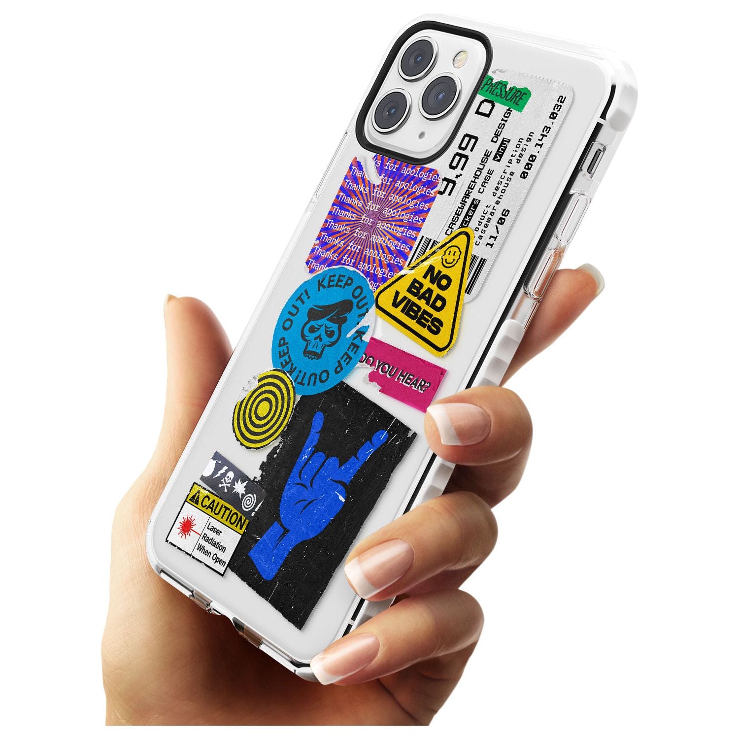 No Bad Vibes Sticker Mix Slim TPU Phone Case for iPhone 11 Pro Max