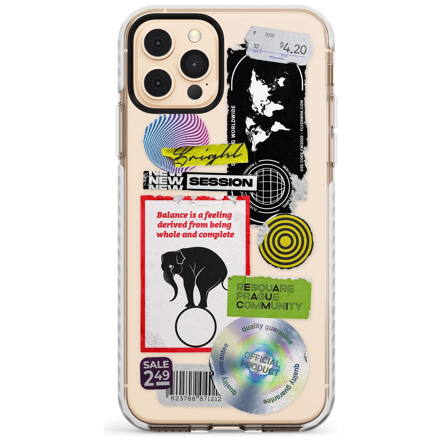 Peeled Sticker Mix Slim TPU Phone Case for iPhone 11 Pro Max