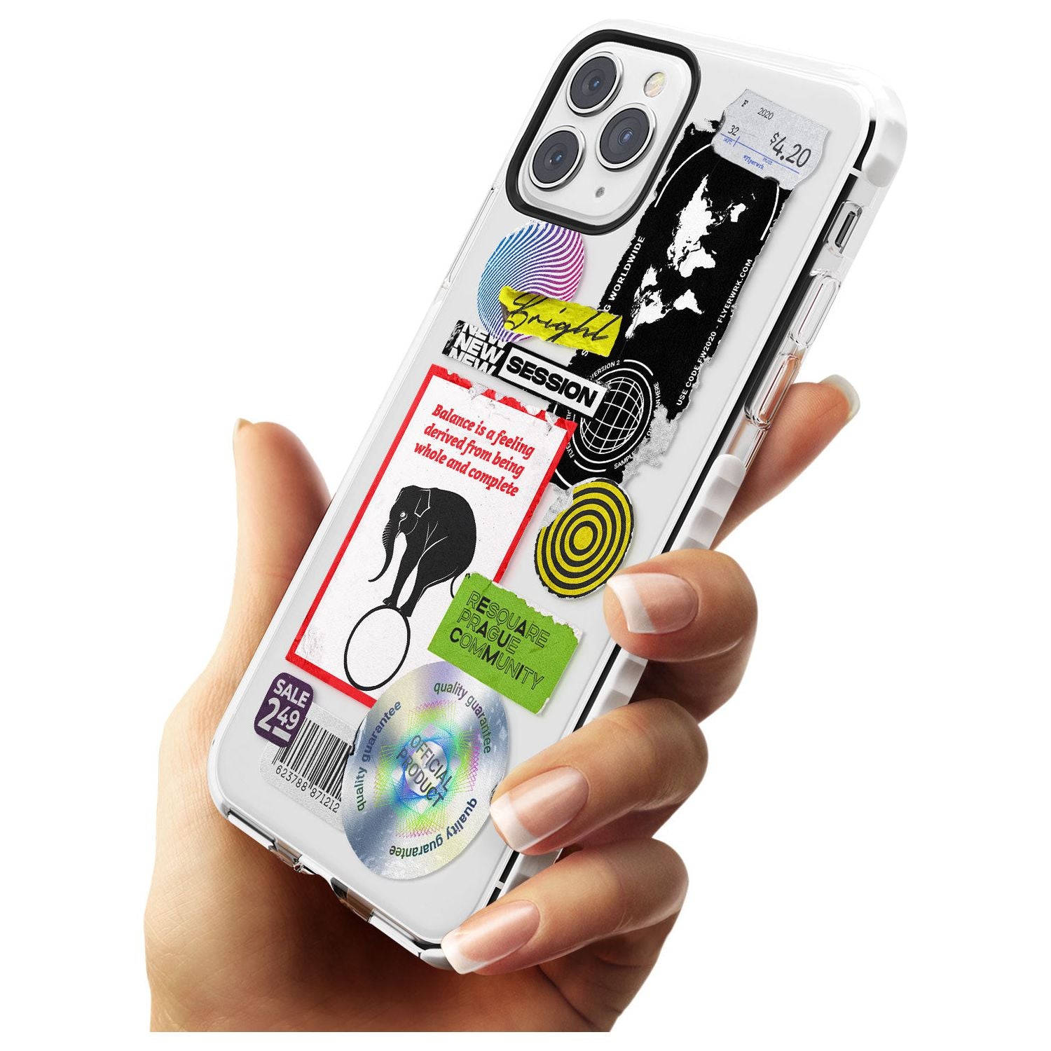 Peeled Sticker Mix Slim TPU Phone Case for iPhone 11 Pro Max