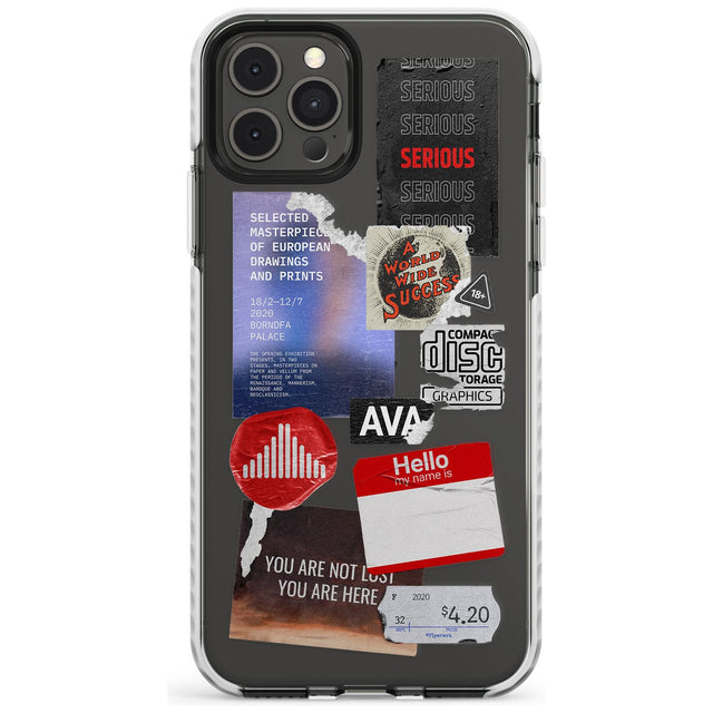 Red & Black Sticker Mix Slim TPU Phone Case for iPhone 11 Pro Max