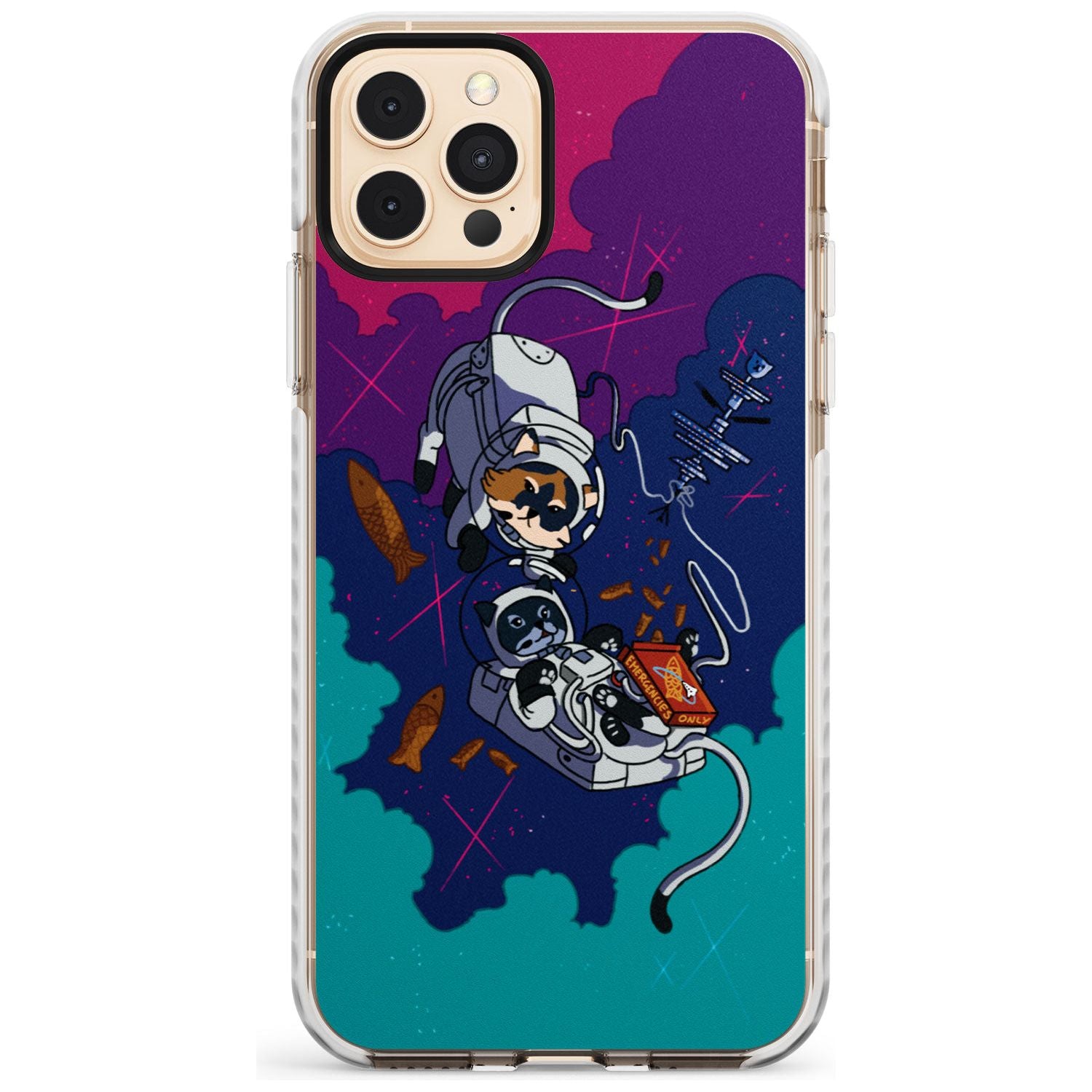 CATS IN SPACE Slim TPU Phone Case for iPhone 11 Pro Max
