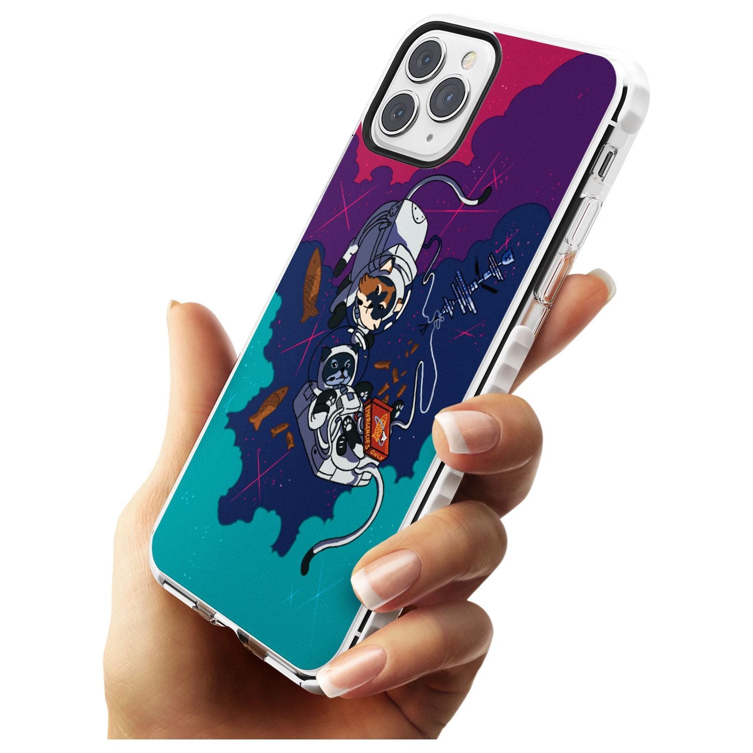 CATS IN SPACE Slim TPU Phone Case for iPhone 11 Pro Max