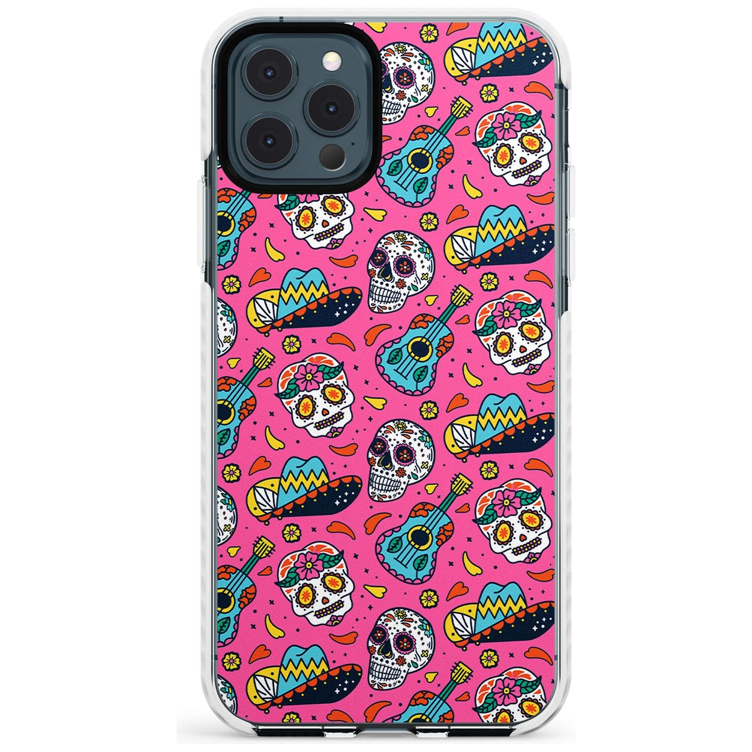Pink Day of The Dead Pattern Impact Phone Case for iPhone 11 Pro Max