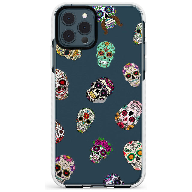 Mixed Sugar Skull Pattern Impact Phone Case for iPhone 11 Pro Max