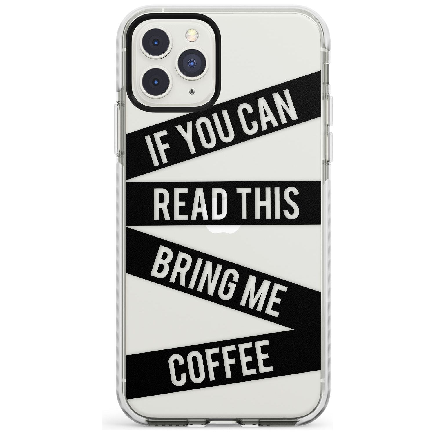 Black Stripes Bring Me Coffee Impact Phone Case for iPhone 11 Pro Max