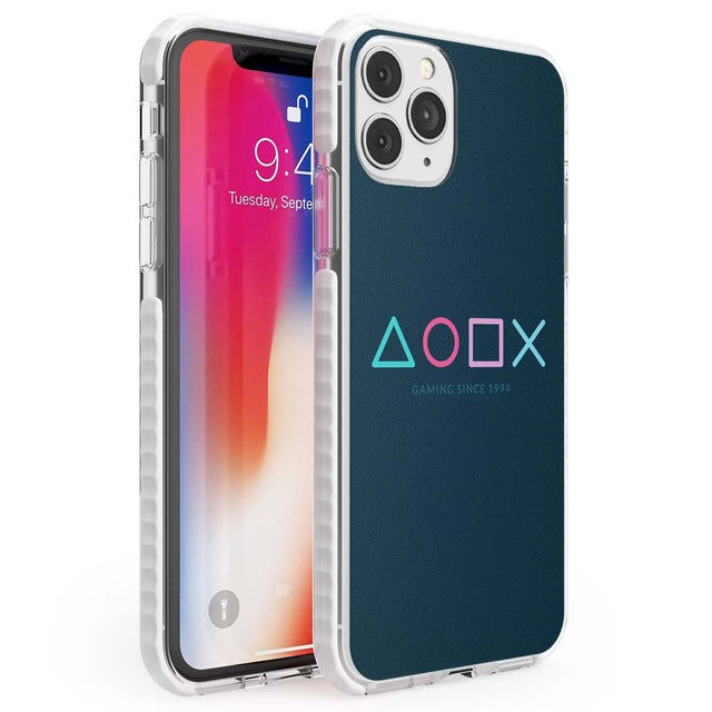 Gaming Since 1994 Station Phone Case iPhone 11 Pro Max / Impact Case,iPhone 11 Pro / Impact Case,iPhone 12 Pro / Impact Case,iPhone 12 Pro Max / Impact Case Blanc Space