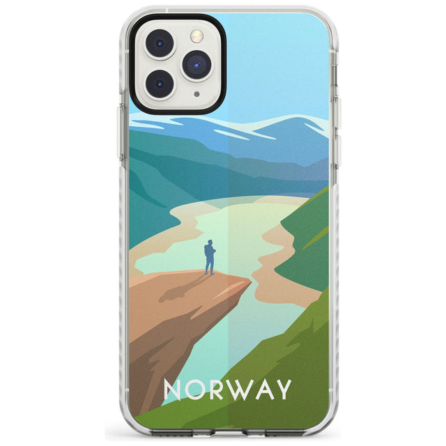 Vintage Travel Poster Norway Impact Phone Case for iPhone 11 Pro Max