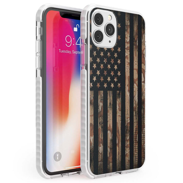 American Flag Camo Phone Case iPhone 11 Pro Max / Impact Case,iPhone 11 Pro / Impact Case,iPhone 12 Pro / Impact Case,iPhone 12 Pro Max / Impact Case Blanc Space