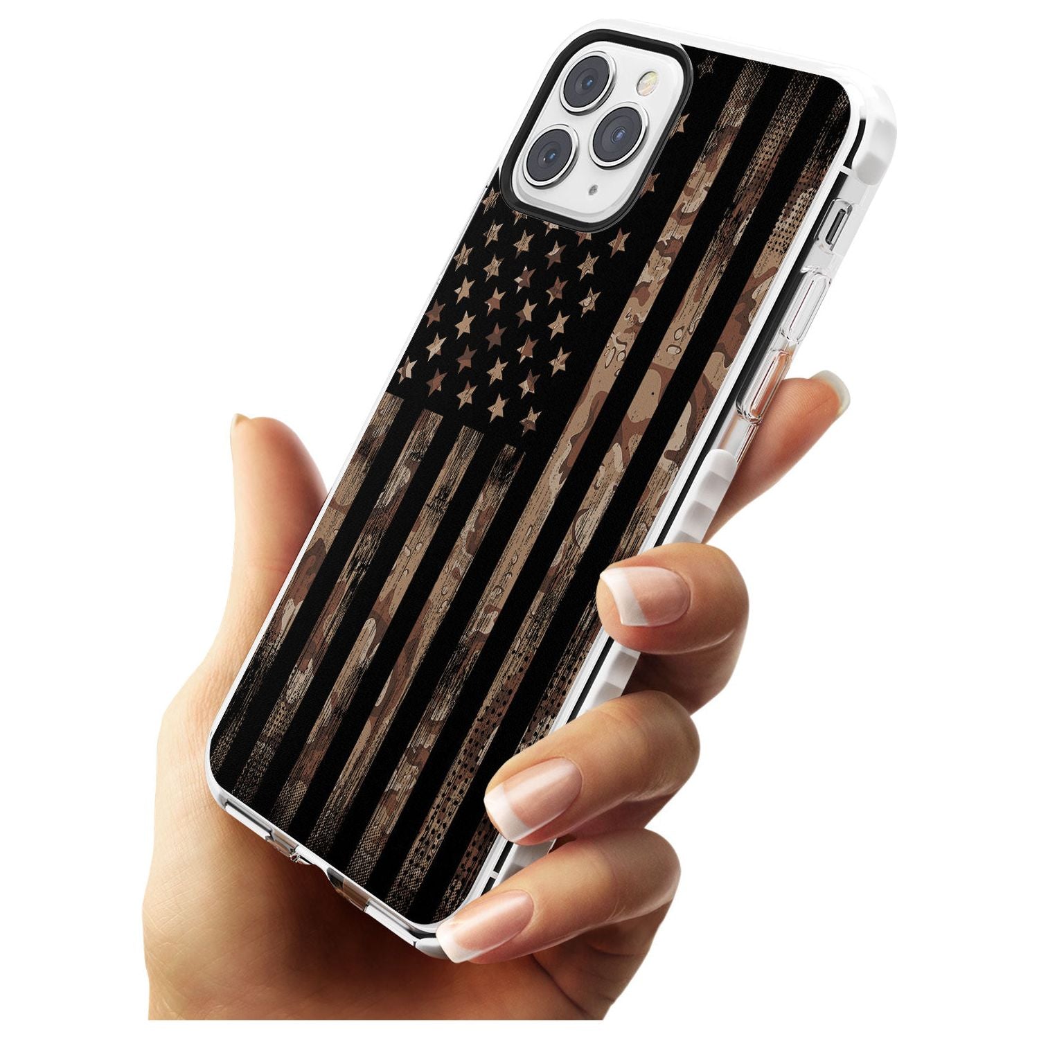 Desert Camo US Flag Impact Phone Case for iPhone 11 Pro Max
