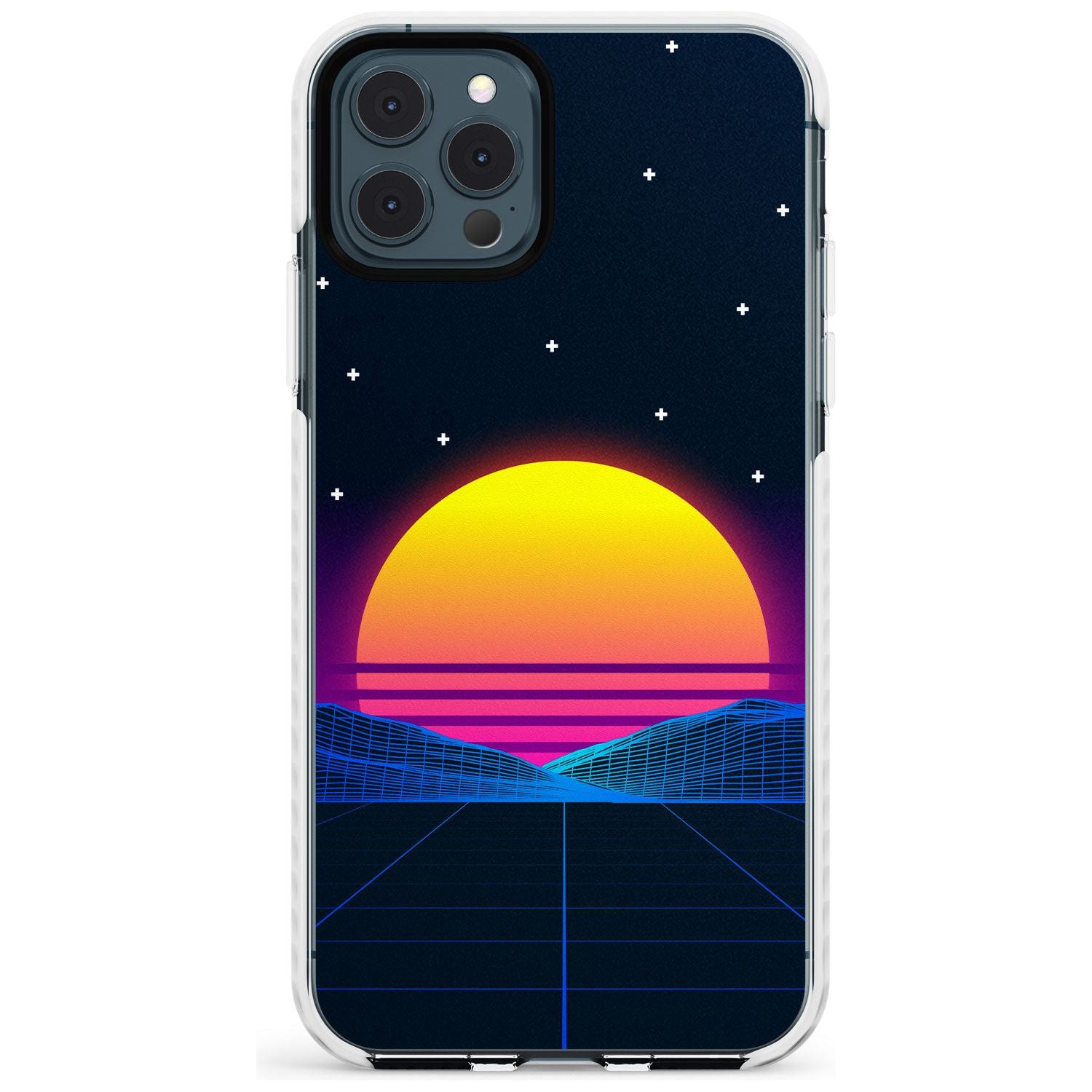Retro Sunset Vaporwave Impact Phone Case for iPhone 11 Pro Max