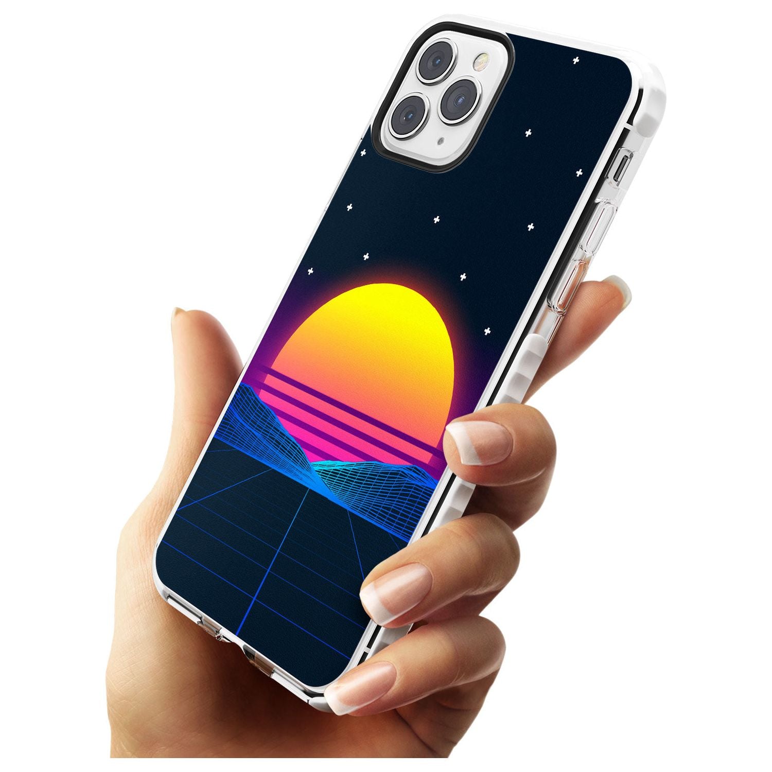 Retro Sunset Vaporwave Impact Phone Case for iPhone 11 Pro Max