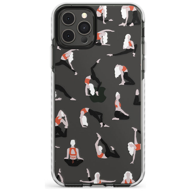 Yoga Poses Clear Slim TPU Phone Case for iPhone 11 Pro Max