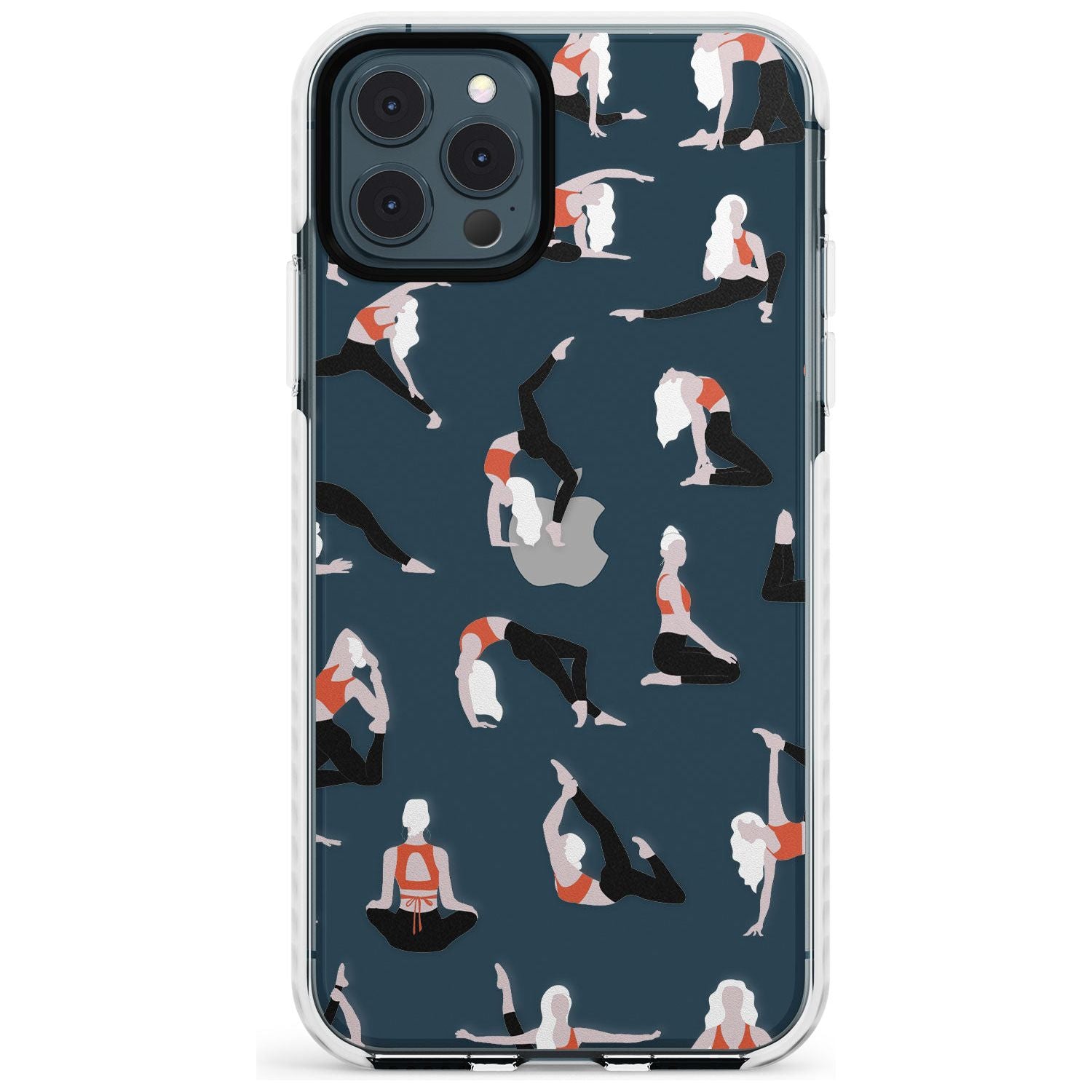 Yoga Poses Clear Slim TPU Phone Case for iPhone 11 Pro Max