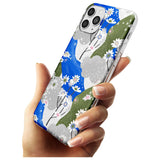 Blue & Grey Daisies Pattern iPhone Case   Phone Case - Case Warehouse