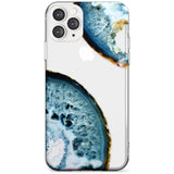 Blue, White & Yellow Agate Gemstone Slim TPU Phone Case for iPhone 11 Pro Max