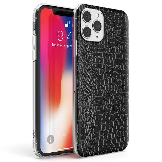 Black Snakeskin Phone Case iPhone 11 Pro Max / Clear Case,iPhone 11 Pro / Clear Case,iPhone 12 Pro Max / Clear Case,iPhone 12 Pro / Clear Case Blanc Space