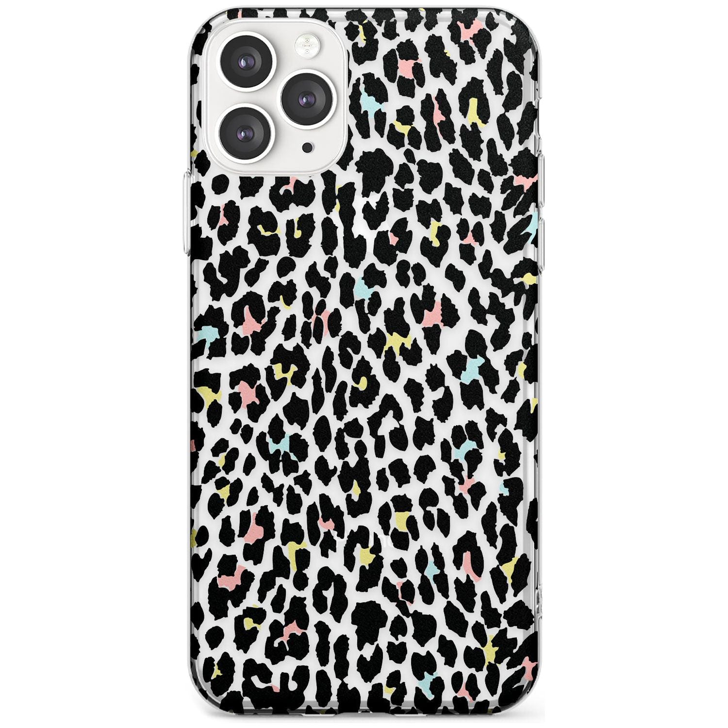Mixed Pastels Leopard Print - Transparent Slim TPU Phone Case for iPhone 11 Pro Max