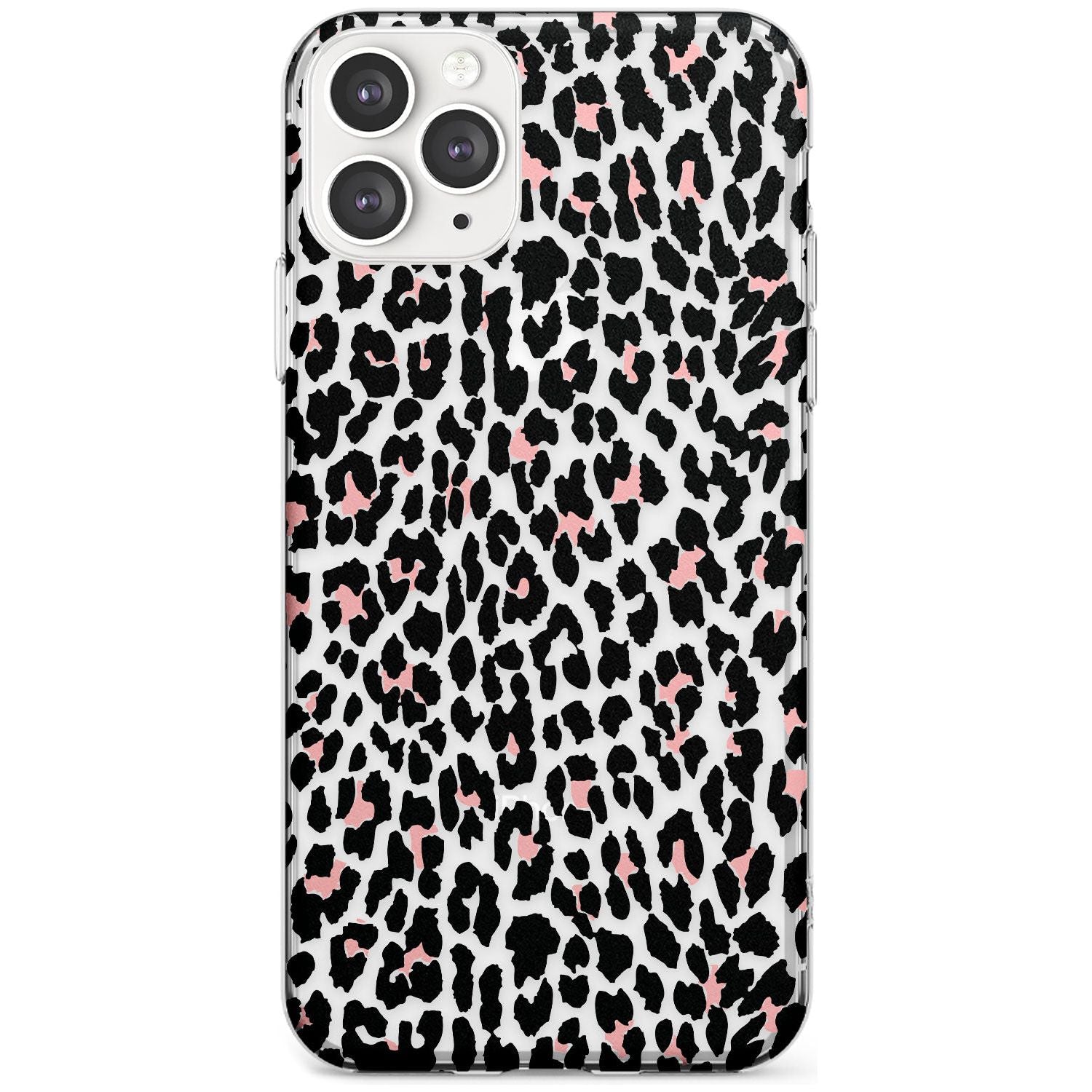 Light Pink Leopard Print - Transparent Slim TPU Phone Case for iPhone 11 Pro Max