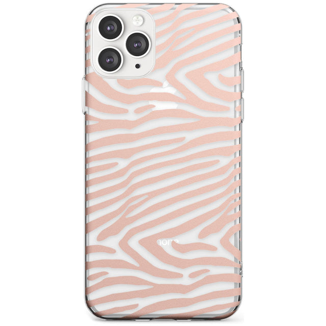 Horizontal Zebra Stripes Transparent Animal Print Phone Case iPhone 11 Pro Max / Clear Case,iPhone 11 Pro / Clear Case,iPhone 12 Pro Max / Clear Case,iPhone 12 Pro / Clear Case Blanc Space