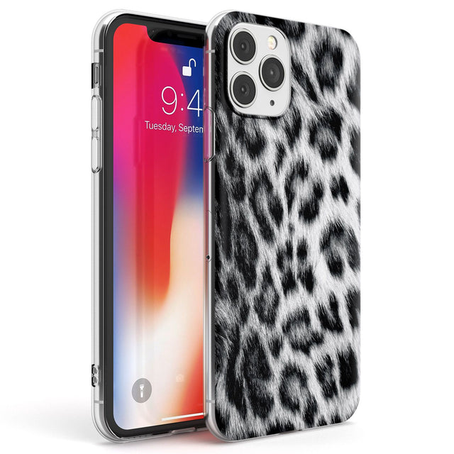Animal Fur Pattern - Snow Leopard Phone Case iPhone 11 Pro Max / Clear Case,iPhone 11 Pro / Clear Case,iPhone 12 Pro Max / Clear Case,iPhone 12 Pro / Clear Case Blanc Space
